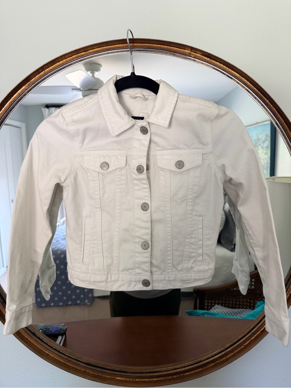 Gap Kids White Denim Jacket - Classic Button-Up